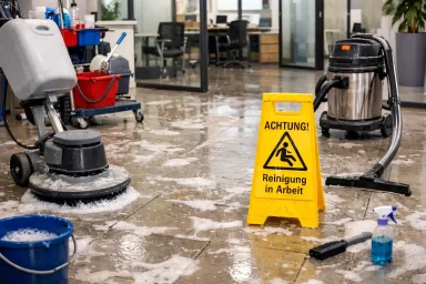 Zeitsparende und professionelle Gebäudereinigung – Maximale Sauberkeit bei minimaler Störung des Betriebsablaufs Zeitsparende und professionelle Gebäudereinigung – Maximale Sauberkeit bei minimaler Störung des Betriebsablaufs